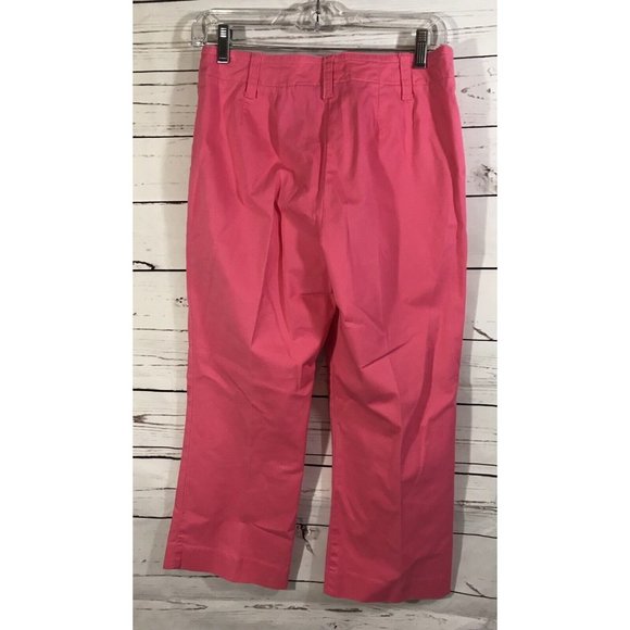 Liz Claiborne Michaela Capris Womens Sz 4 Short Hot Pink Stretch Ladies Spring - Picture 5 of 5
